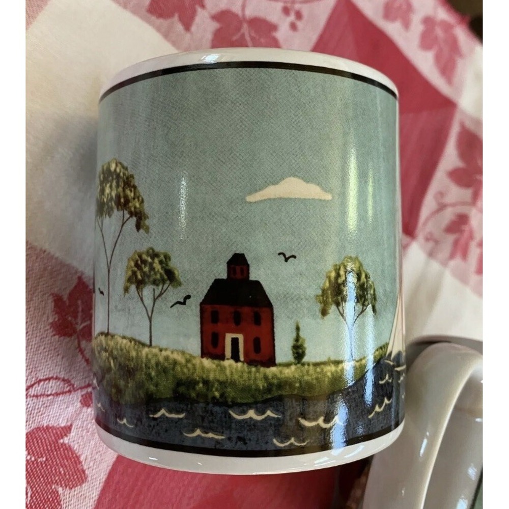 Warren Kimble Coastal Breeze Sakura by Oneida Coffee Mug Cup Lighthouse Sailboat
